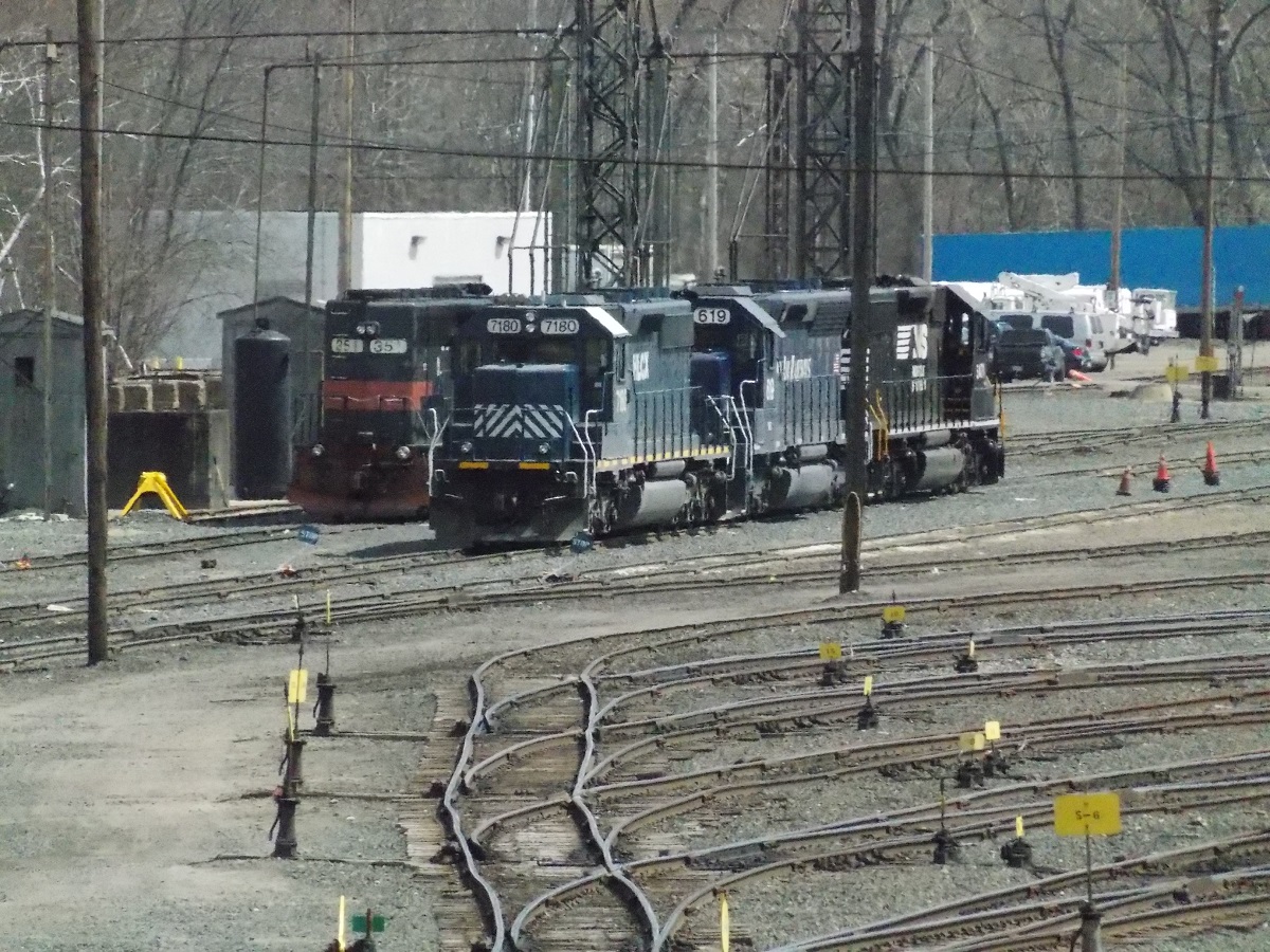 Engines Sitting At The Sanding Towers.